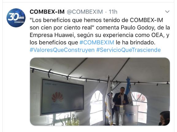 Reconocimiento público — Combex-IM